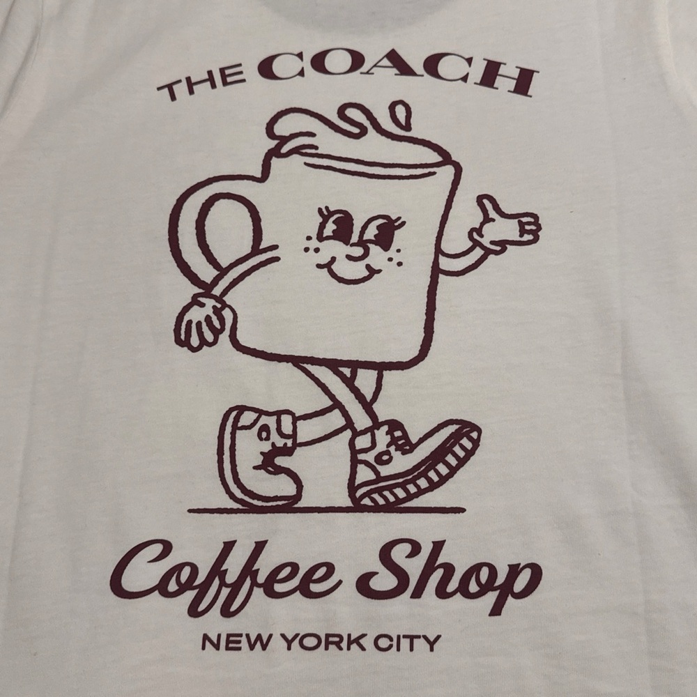 Coach Cream Coffee Shop Graphic Tee